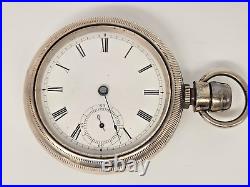 Vintage American Waltham Pocket Watch Sterling Silver Case