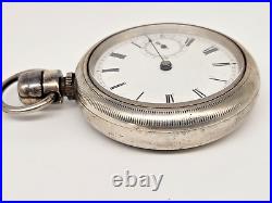 Vintage American Waltham Pocket Watch Sterling Silver Case