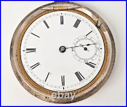Vintage American Waltham Pocket Watch Sterling Silver Case