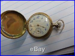 Vintage Antique 14K SOLID Yellow Gold Waltham Case Pocket Watch AU3123
