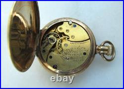 Vintage Antique American Waltham 1893 Gold Fill Hunting Case Pocket Watch C3980