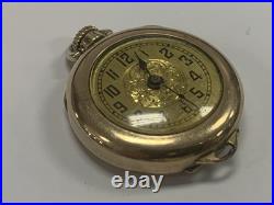 Vintage Antique Buren Imperial Swiss Pendant Pocket Watch Wadsworth Referee Case