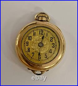 Vintage Antique Buren Imperial Swiss Pendant Pocket Watch Wadsworth Referee Case