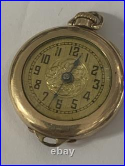 Vintage Antique Buren Imperial Swiss Pendant Pocket Watch Wadsworth Referee Case