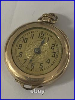 Vintage Antique Buren Imperial Swiss Pendant Pocket Watch Wadsworth Referee Case