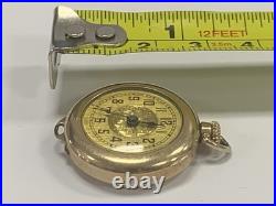 Vintage Antique Buren Imperial Swiss Pendant Pocket Watch Wadsworth Referee Case
