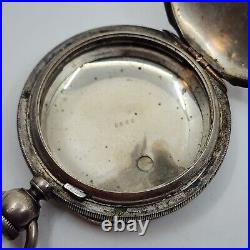 Vintage Antique Coin Silver Pocket Watch Case ONLY 57mm FOR REPAIR