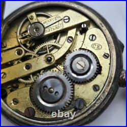 Vintage Antique Cylinder 10j 800 Silver Outer Case Pocket Watch As Is