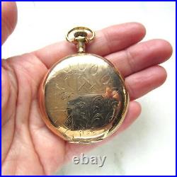 Vintage Antique Elgin 14K GF Hunting Case 1921 Pocket Watch Runs ETC10302