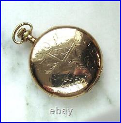 Vintage Antique Elgin 14K GF Hunting Case 1921 Pocket Watch Runs ETC10302