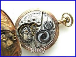 Vintage Antique Elgin 14K GF Hunting Case 1921 Pocket Watch Runs ETC10302