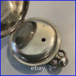 Vintage Antique Key Wind Up 18s Pocket Watch With Fahys Oresilver Case