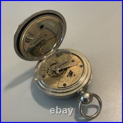 Vintage Antique Key Wind Up 18s Pocket Watch With Fahys Oresilver Case