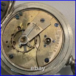 Vintage Antique Key Wind Up 18s Pocket Watch With Fahys Oresilver Case