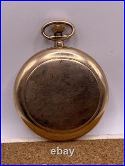 Vintage Antique Majestic 10k Gold Filled Case Swiss Pocket Watch 17J As Is