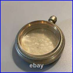 Vintage Antique Motorcycle Engraved Illinois Nickel Silver Pocket Watch Case