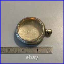 Vintage Antique Motorcycle Engraved Illinois Nickel Silver Pocket Watch Case