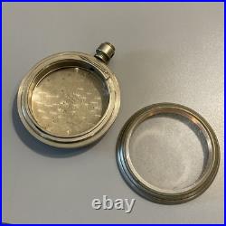 Vintage Antique Motorcycle Engraved Illinois Nickel Silver Pocket Watch Case