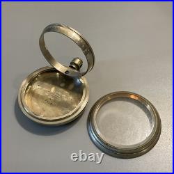 Vintage Antique Motorcycle Engraved Illinois Nickel Silver Pocket Watch Case