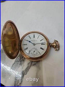 Vintage Antique Seth Thomas Grade 159 Non-Running Pocket Watch Gold Filled Case