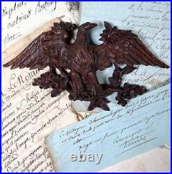 Vintage-Antique Swiss Black Forest Hand Carved Eagle Pocket Watch Stand, Holder