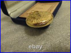 Vintage Arnex 17j Incabloc Gold Plate Hunter Pocket Watch Black Dial-serviced