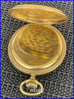 Vintage Arnex Pocket Watch Swiss 17J Blue Cartouche Dial Gold Plated Ornate Case