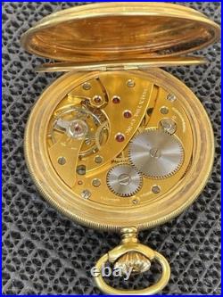 Vintage Arnex Pocket Watch Swiss 17J Blue Cartouche Dial Gold Plated Ornate Case