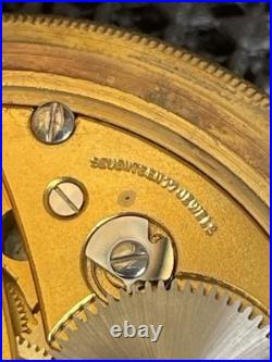 Vintage Arnex Pocket Watch Swiss 17J Blue Cartouche Dial Gold Plated Ornate Case