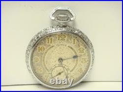 Vintage Art Deco Model 3 Illinois 17 Jewel Pocket Watch Supreme Case Working