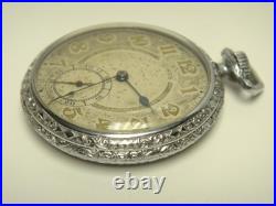 Vintage Art Deco Model 3 Illinois 17 Jewel Pocket Watch Supreme Case Working