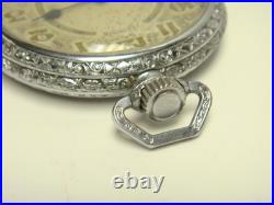 Vintage Art Deco Model 3 Illinois 17 Jewel Pocket Watch Supreme Case Working