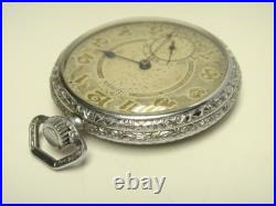 Vintage Art Deco Model 3 Illinois 17 Jewel Pocket Watch Supreme Case Working