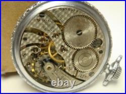 Vintage Art Deco Model 3 Illinois 17 Jewel Pocket Watch Supreme Case Working