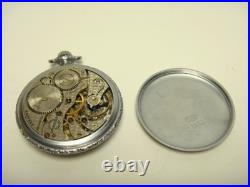 Vintage Art Deco Model 3 Illinois 17 Jewel Pocket Watch Supreme Case Working