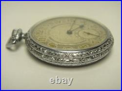 Vintage Art Deco Model 3 Illinois 17 Jewel Pocket Watch Supreme Case Working