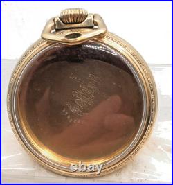 Vintage BALL 10 K Gold Filled RR Open Face Pocket Watch Case -16S