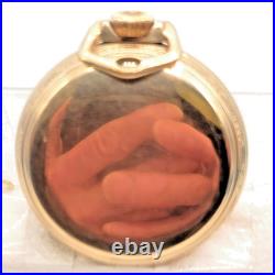 Vintage BALL 10 K Gold Filled RR Open Face Pocket Watch Case -16S