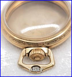 Vintage BALL 10 K Gold Filled RR Open Face Pocket Watch Case -16S