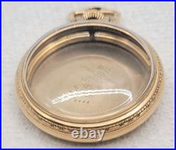 Vintage BALL 10 K Gold Filled RR Open Face Pocket Watch Case -16S