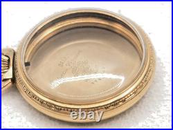 Vintage BALL 10 K Gold Filled RR Open Face Pocket Watch Case -16S