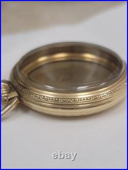 Vintage BALL 10 K Gold Filled RR Open Face Pocket Watch Case -16S