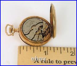Vintage Beautiful Hampden Yellow Gold Filled Case Ornate Engraving Pocket Watch