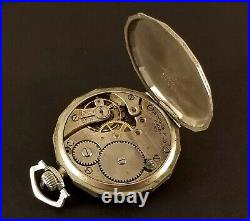 Vintage Bedforde Pocket Watch 15 Jewels Illinois Spartan Case Silver Tone
