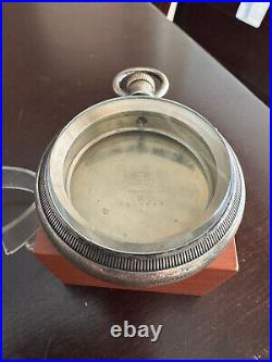 Vintage Big 61 MM 18 Size Illinois Case Co. Pocket Watch Case, 4oz Coin Silver