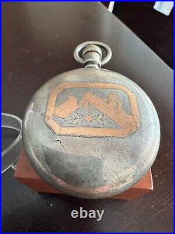 Vintage Big 61 MM 18 Size Illinois Case Co. Pocket Watch Case, 4oz Coin Silver