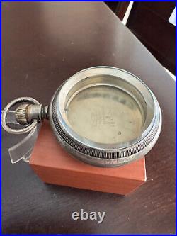 Vintage Big 61 MM 18 Size Illinois Case Co. Pocket Watch Case, 4oz Coin Silver