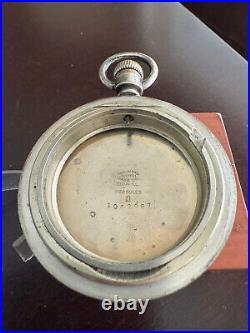 Vintage Big 61 MM 18 Size Illinois Case Co. Pocket Watch Case, 4oz Coin Silver