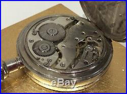 Vintage Brass Cased Doxa 8 Day Goliath Pocket Watch For Automobile Cockpit Dash