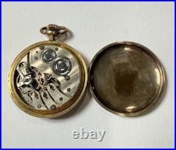 Vintage Broadway Limited Langendorf Gold Case Swiss Pocket Watch 21 Jewels AS IS